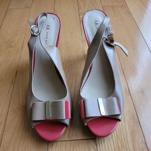 Anne Klein open toe pumps size 8.5